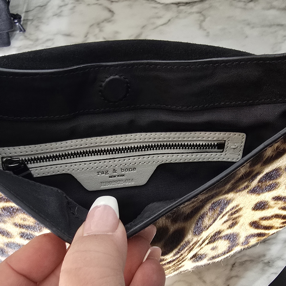 Rag & Bone Black and Leopard Crossbody Bag - Picture 7 of 14